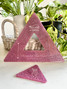 8.5/3in Combo EQ Triangle Template - Pink Glitter 