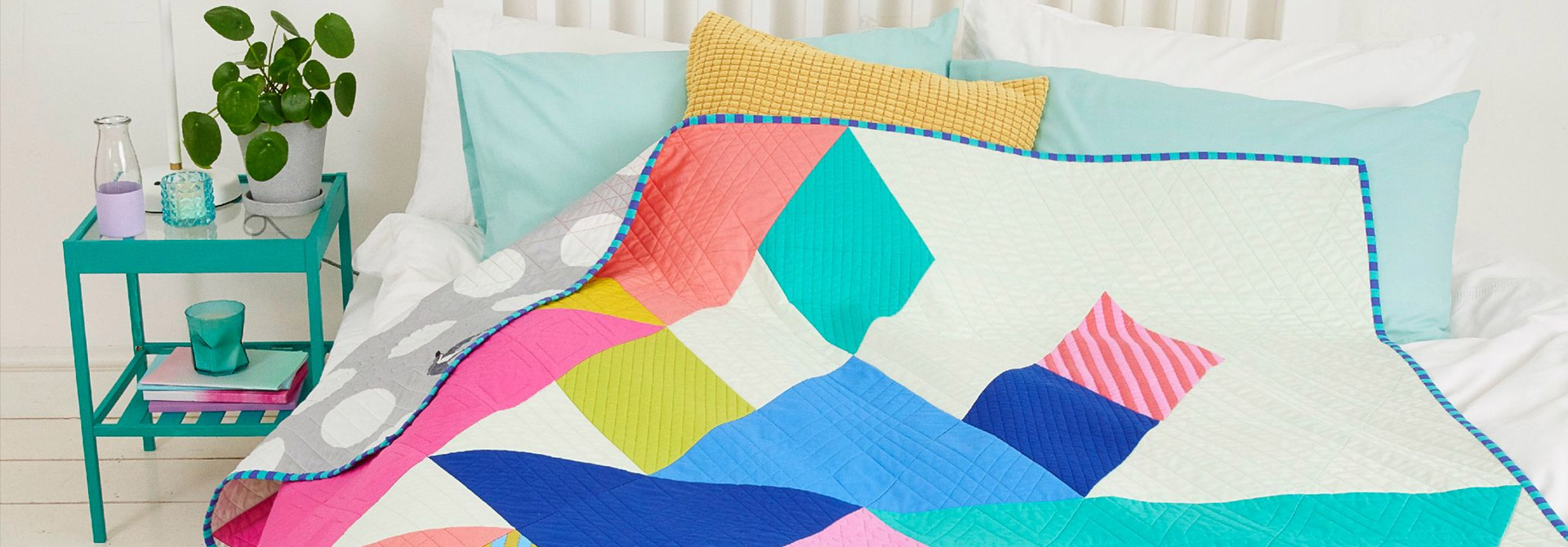 Quilt on bed