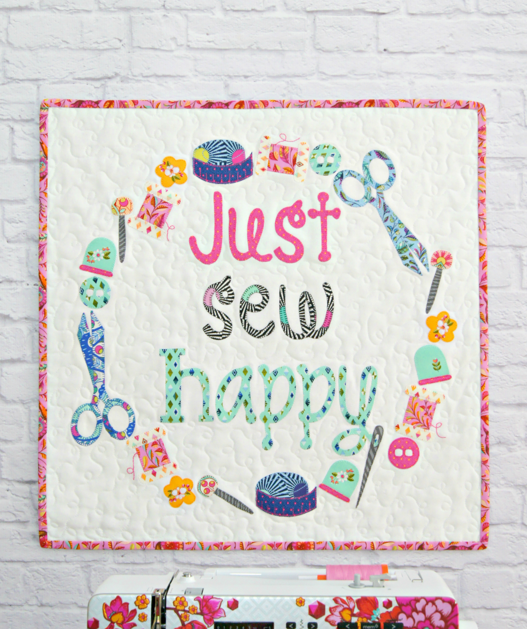 Just Sew Happy Mini Quilt