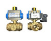 BALL VALVE  CCW 1.5" 3-WAY, AIR OPERATED, T-PORT 24VDC COIL