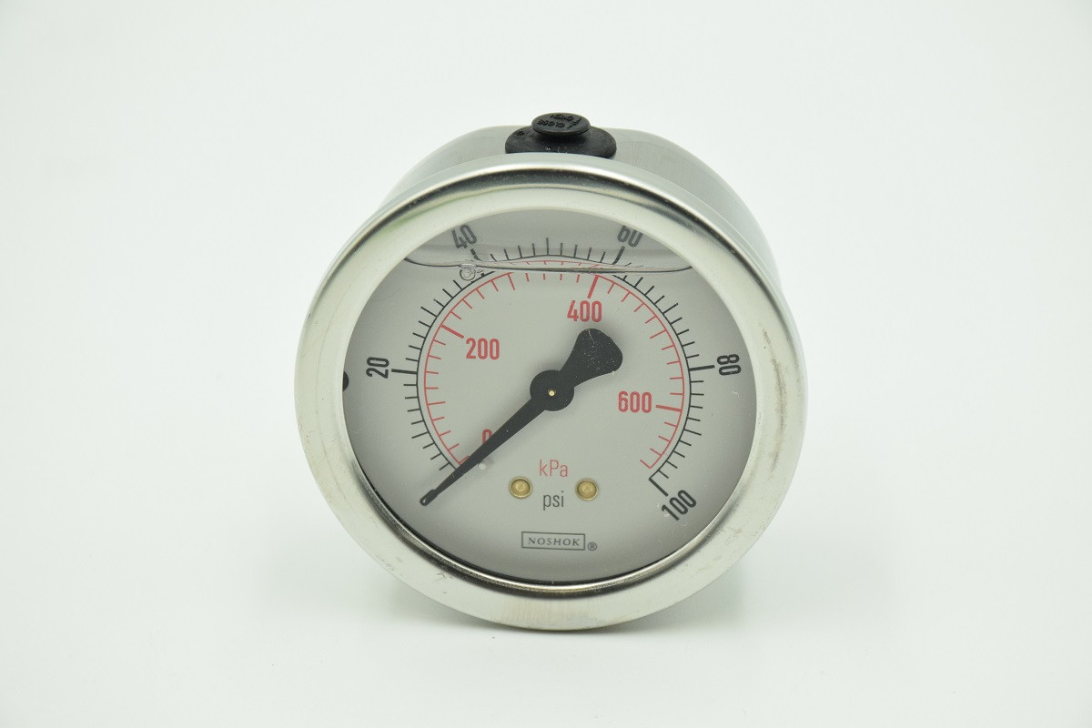 Pressure Gauge: 2-1/2 Dial, 5,000 psi, 1/4 Thread, NPT, Center Back Mount