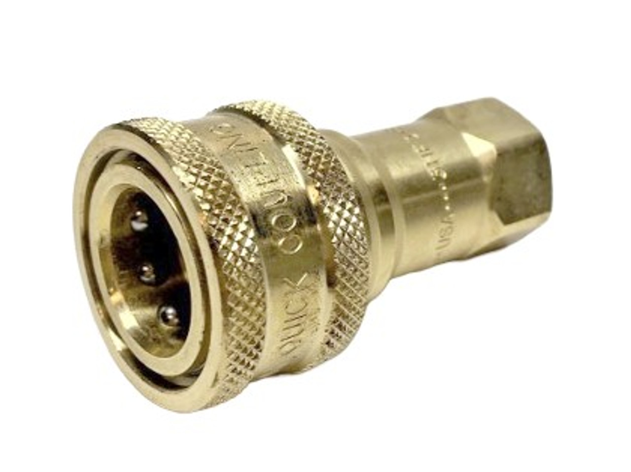 COUPLING, QUICK, 3/8" NPTF X 3/8" F ISO-B COUPLER, BRASS