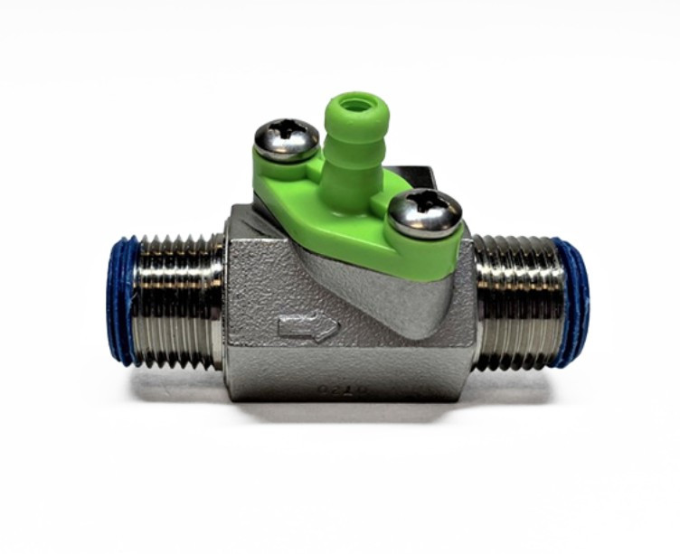 INJECTOR,DEMA 0.098, 3/8"x 3/8"NPTM,1 INLET,LT GREEN,3.4 GPM