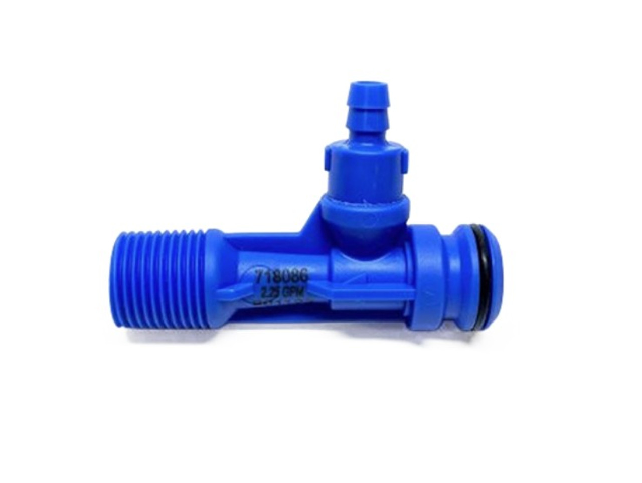 INJECTOR, 0.086, QUICK x 3/8"NPTM, 1 INLET, BLUE, 2.25GPM