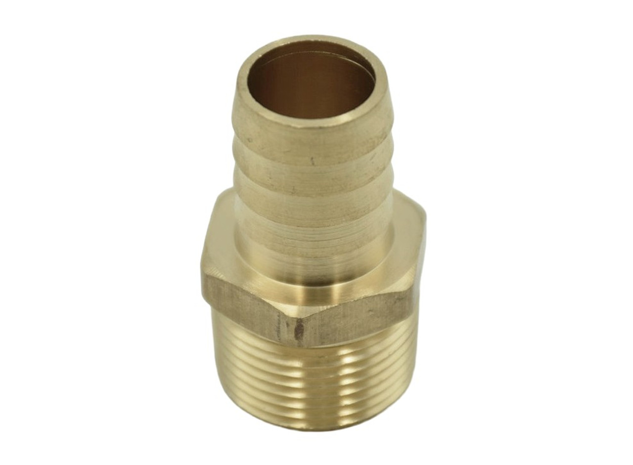 HOSE BARB, BRASS, 1/4" BARB X 1/8" MPT