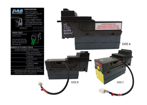 BILL ACCEPTER, TALOS, w/METAL BEZ, 24VAC, $300 STACK, $1/20