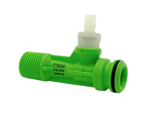 INJECTOR, 0.098, QUICK x 3/8"NPTM, 1 INLET, GREEN, 3.25GPM
