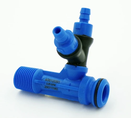 INJECTOR, 0.083, QUICK x 3/8"NPTM, 2 INLETS, BLUE, 2.00GPM