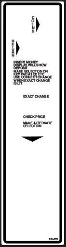 DECAL - GLASS FRONT VENDOR TOUCHPAD REPLACEMENT