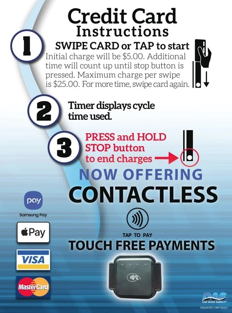 SIGN - CRYPTOPAY SWIPE AND TAP INSTRUCTIONS, 17 X 23 (CUSTOM