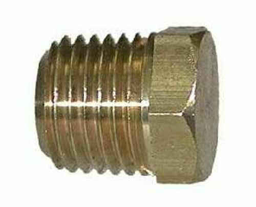 FITTING, HEX PLUG, BRASS, 1"MPT, SOLID