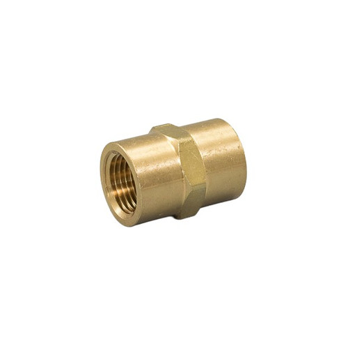 COUPLING, HEX, BRASS, 1/2"
