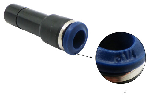 ADAPTER, PUSH REDUCER, 1/2"STEM TO 3/8"PUSH, COMPOSITE