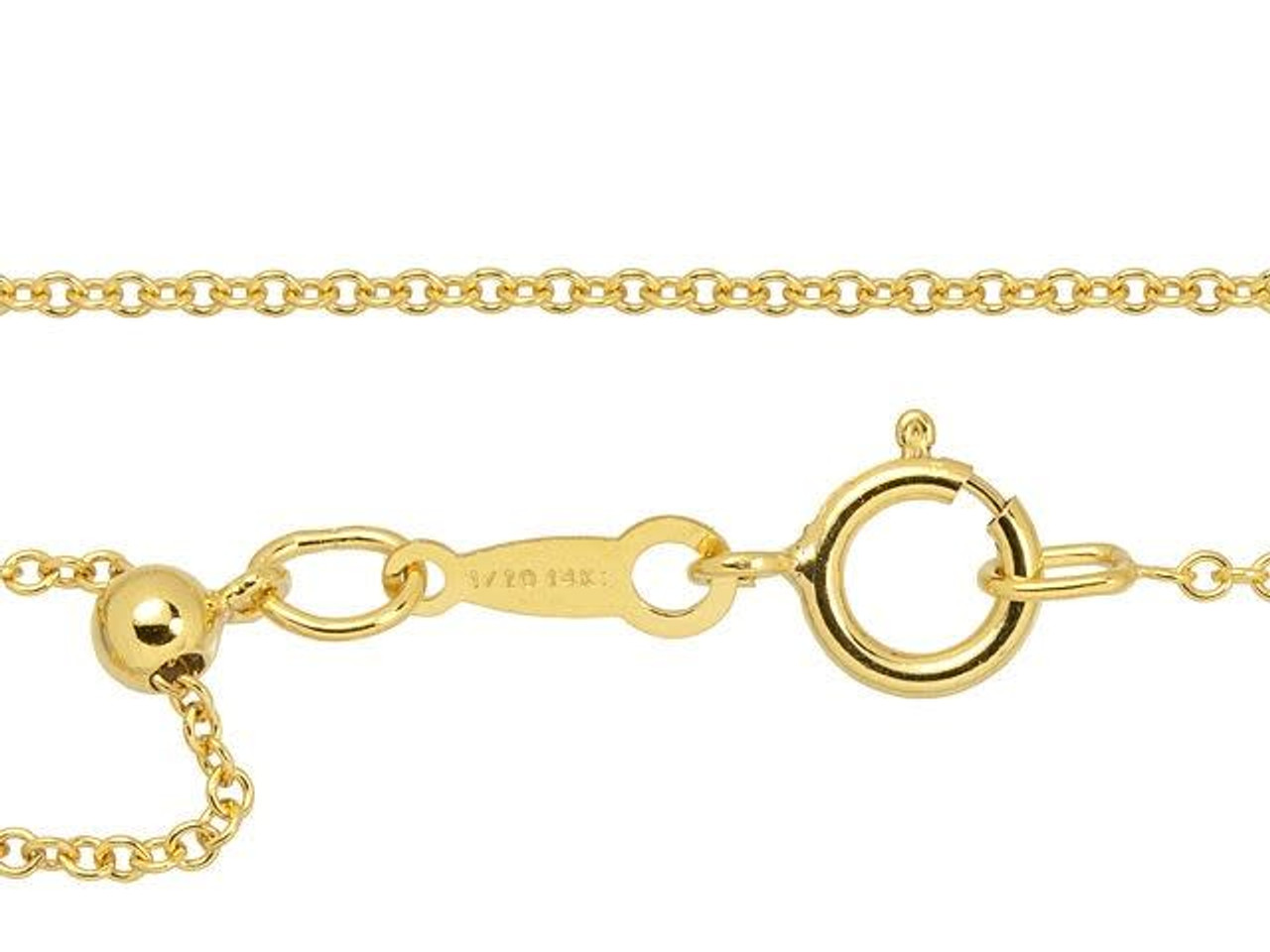 Gold-Filled 14K/20 1322 1.5mm Curb Chain by the Foot