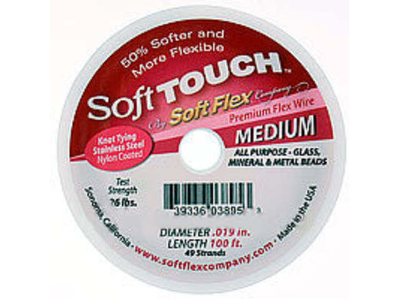 Soft Touch .019 Medium 100FT (Silver Satin)