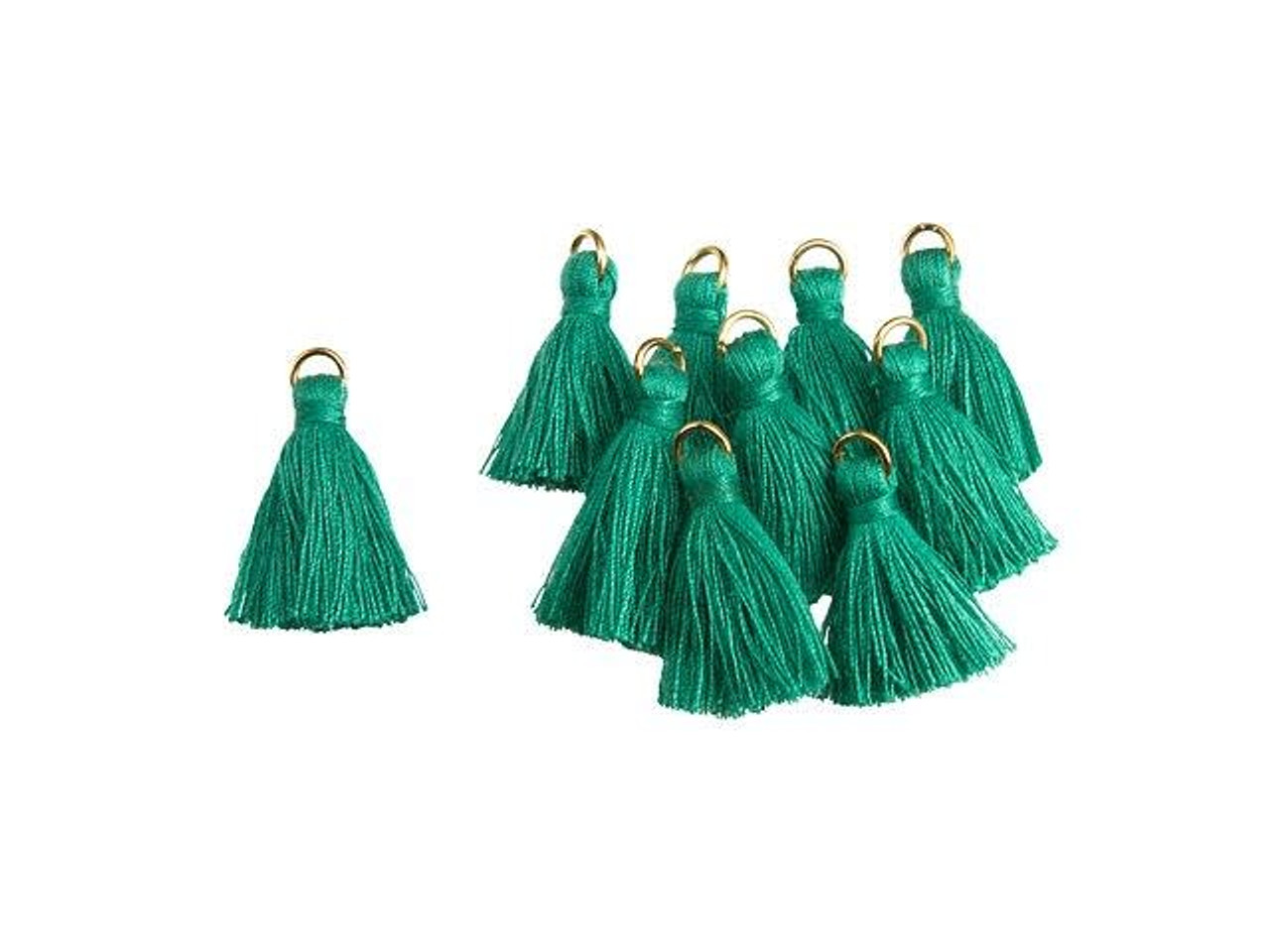 Tassels 2 Drop (50mm) with Loop Old Gold 4 Piece Pack