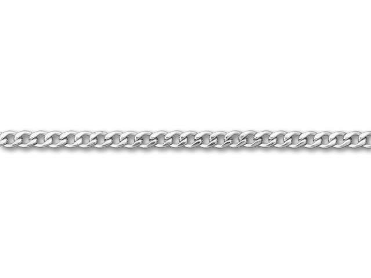 25mm Heavy Curb Silver Necklace Chain