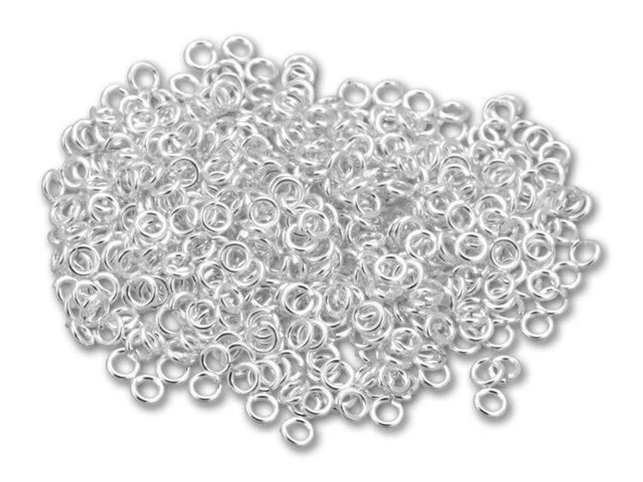 20 Pcs Bag of 4 mm 22g Silver Open Jump Rings