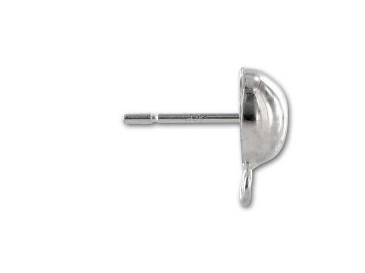 Polished Stainless Steel Ball Post Earrings. 3 Sizes - Kingscrossjewelry.com