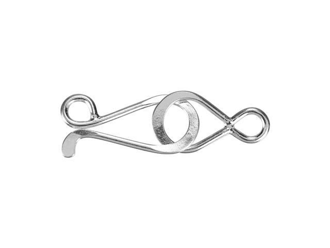 Bali Silver Simple Hook & Eye Clasp