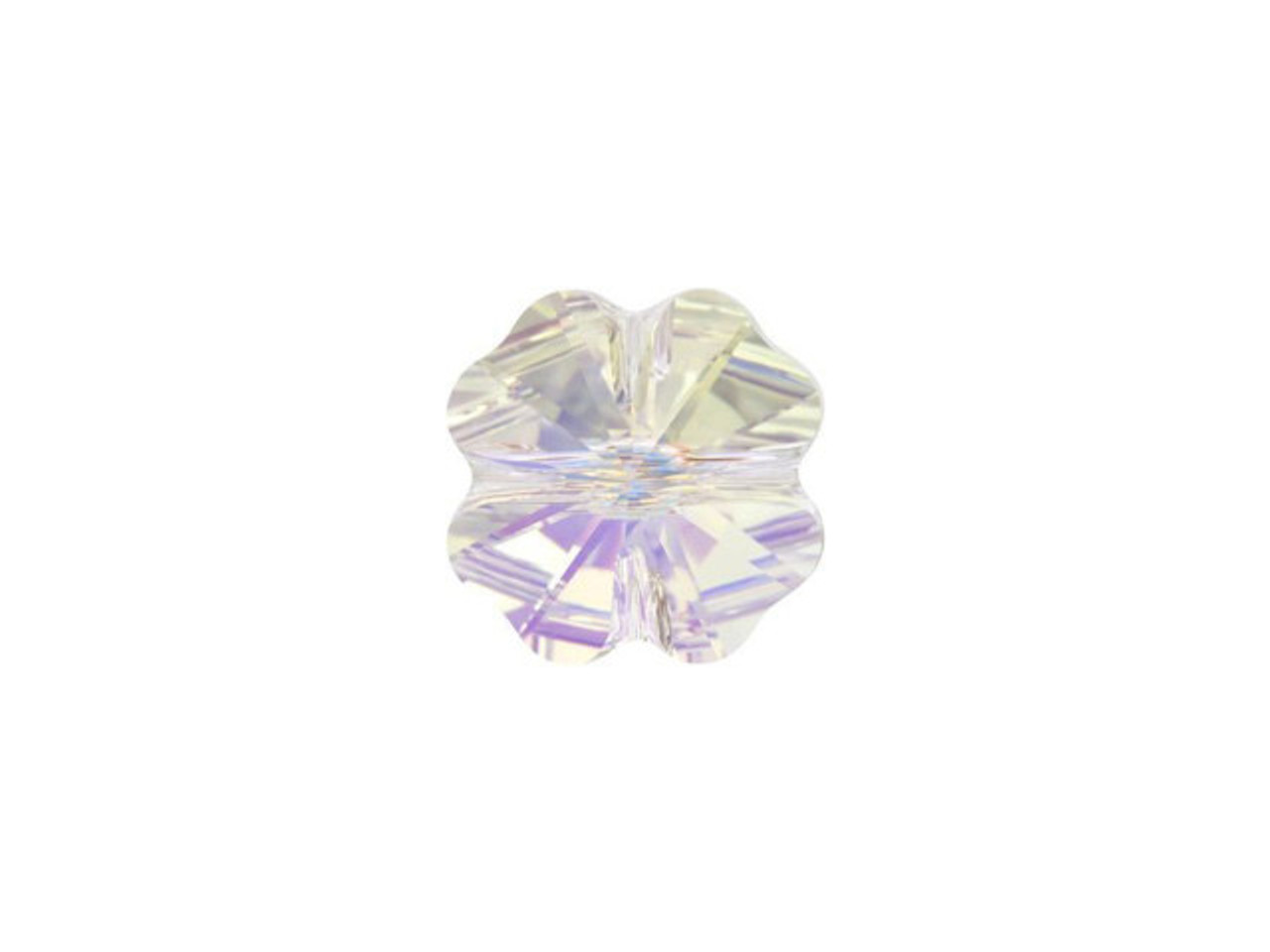 Czech Glass 12x8mm Medium Leaf Beads - Crystal Transparent with