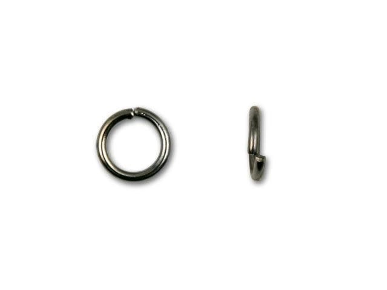 TierraCast Round 18 Gauge Open Jump Ring-Black 10mm (25)