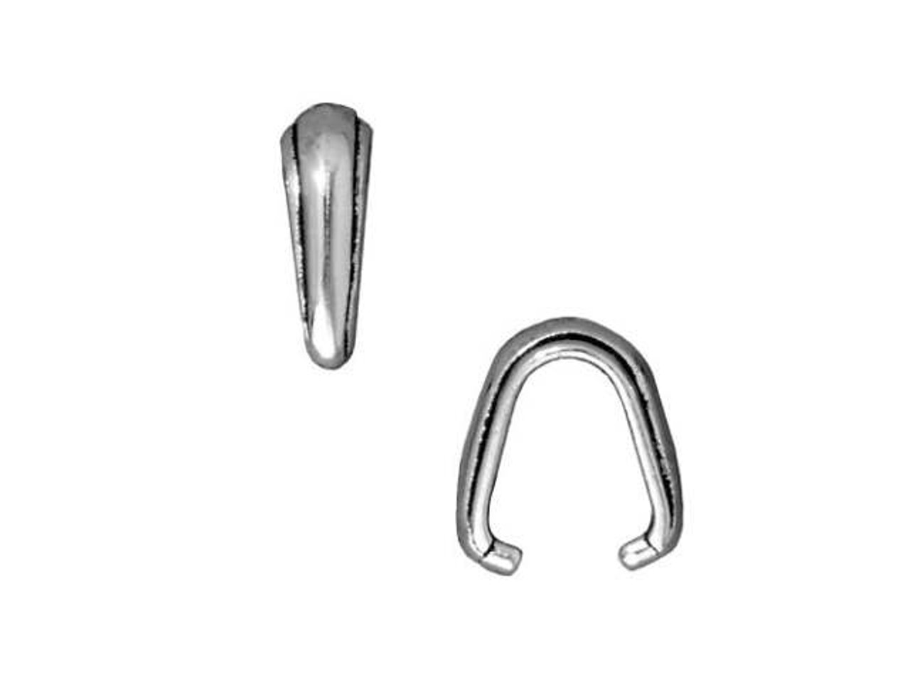 Sterling Silver Small Pinch Bail with Loop