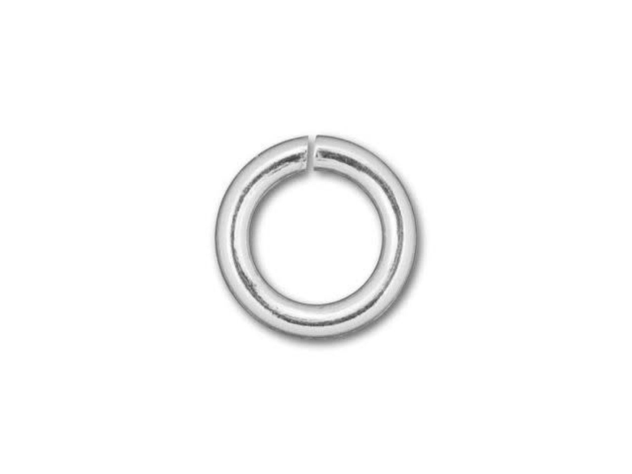 7mm (18 Gauge) Sterling Silver Jump Rings Open - 10 pcs