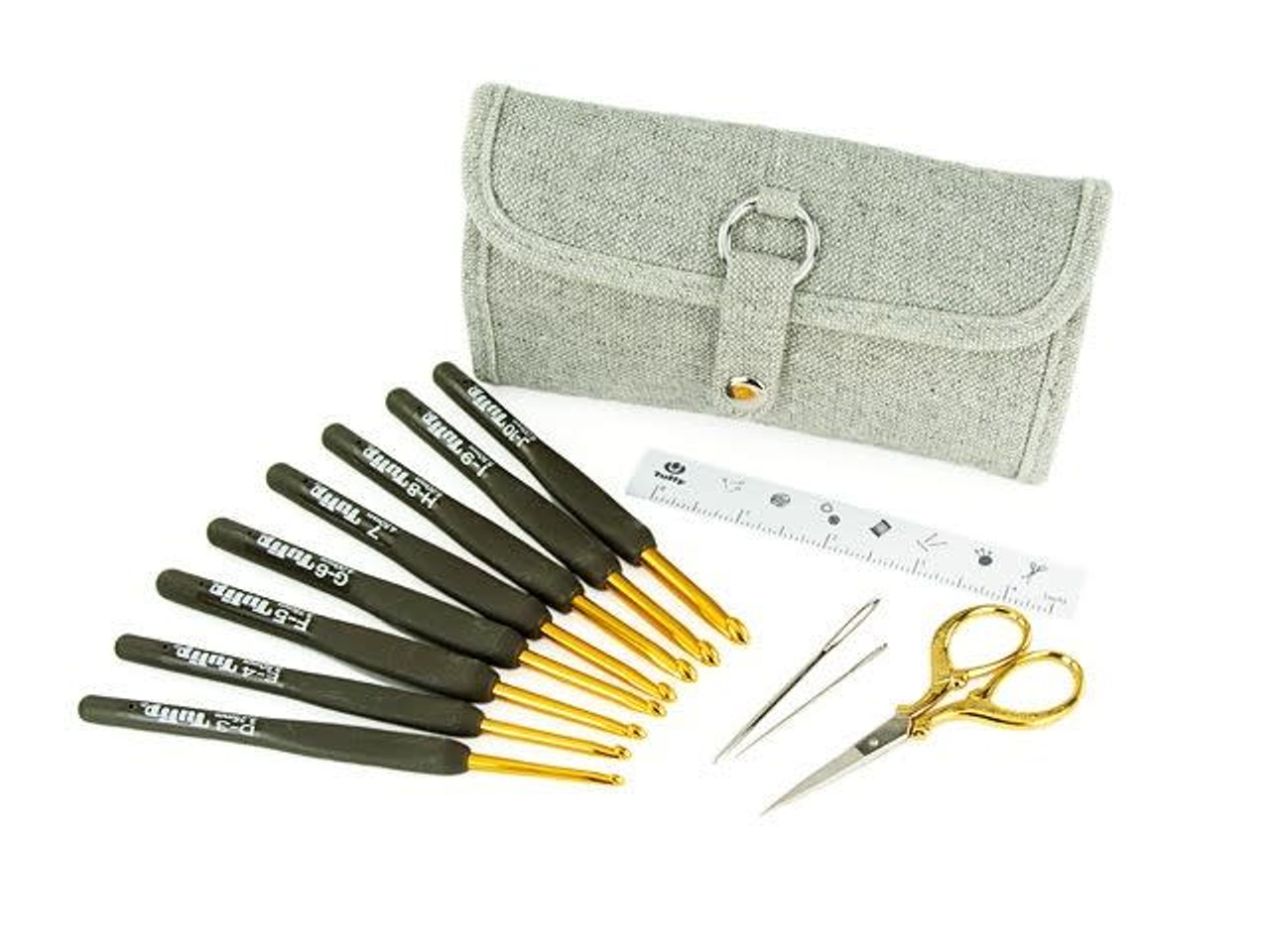 Tulip Etimo Crochet Hook Set w/Cushion Grip (13 Pcs) : Rose Lace 