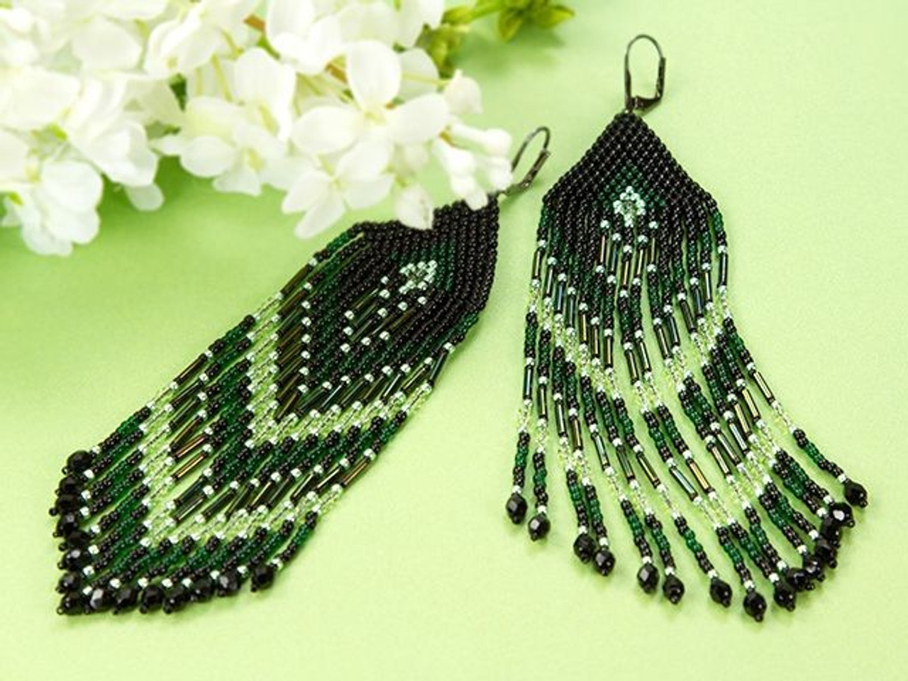 Fringe seed shop bead earrings