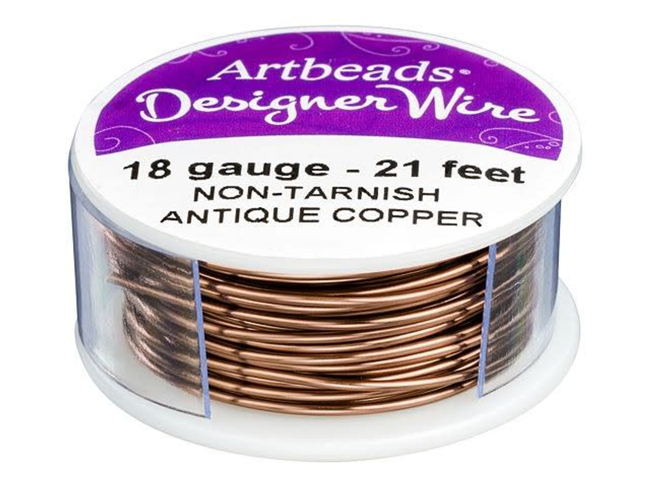 Artbeads Designer Wire - Antique Copper Non-Tarnish 18 Gauge (21 ft. spool)