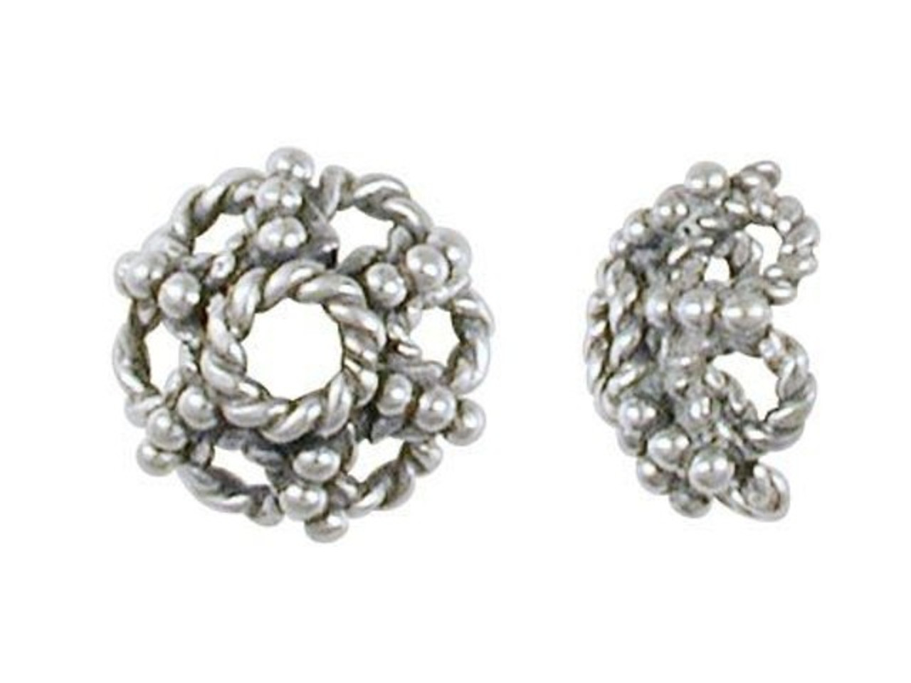 Bali Sterling Silver Beads | Bead Caps | Scalloped Skirt | 6mm Diameter x  3.5mm | 2 pieces
