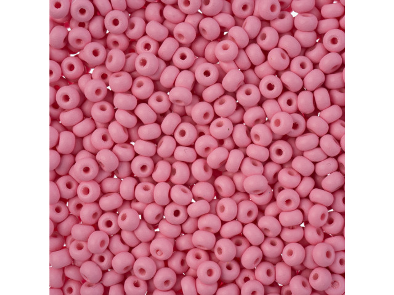 Preciosa Round Seed Bead 8/0 5.5-Inch Tube - Permalux Dyed Chalk Light Pink  - Matte