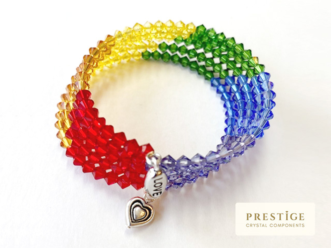 Rainbow Memory Wire Bracelet