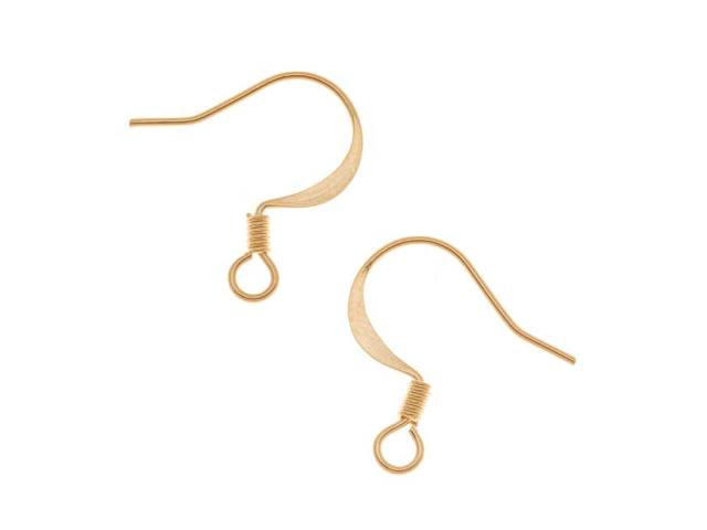 copper plated flat fish hook ear wire wholesale Antique Earring Findings Wires For Jewelry Making- Nickel Free- (20mm x 21 Gauge) polymer clay designs Flat Fishhook Earwires - 19mm