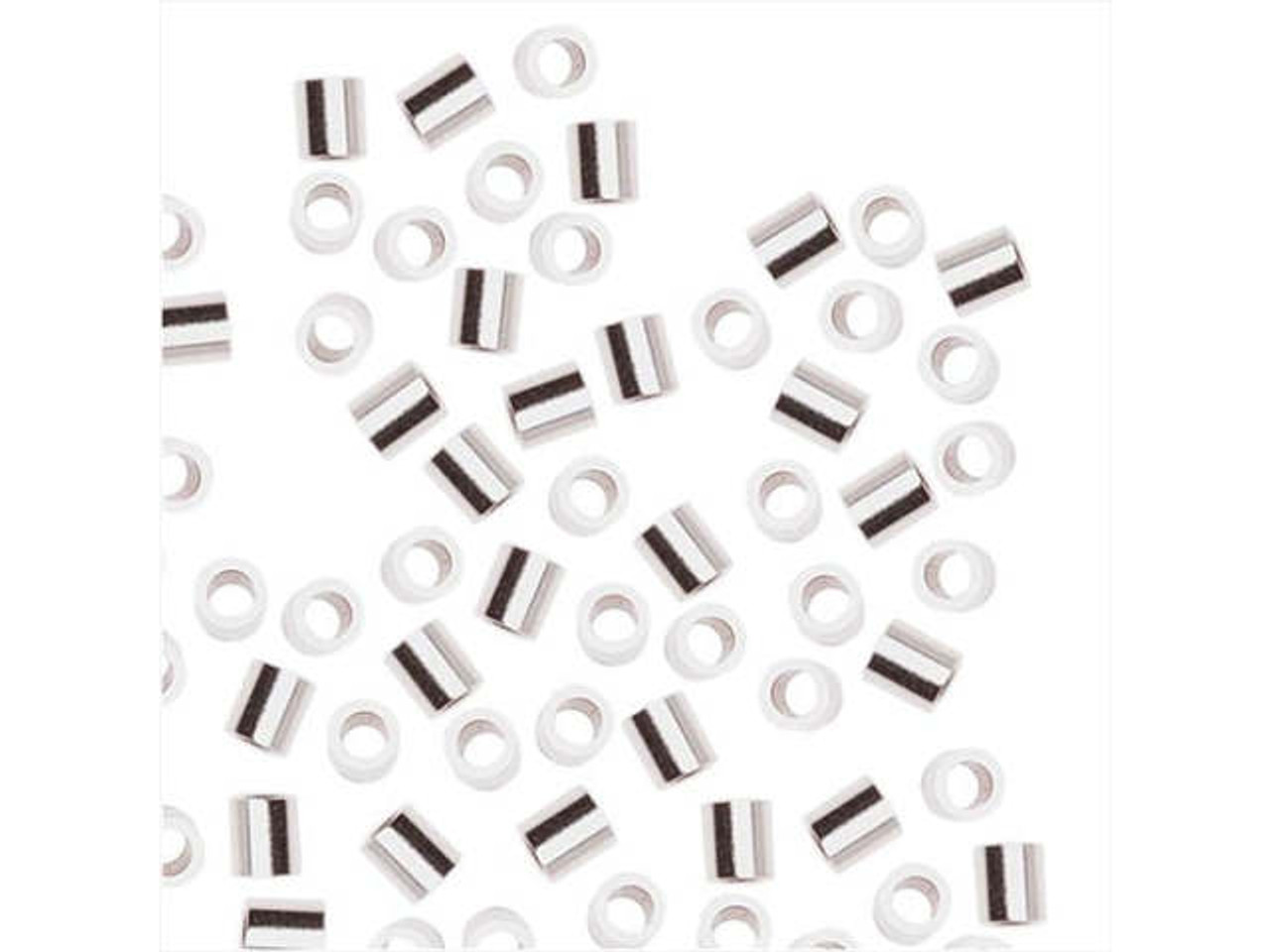 Crimp Beads, 2x1.5mm, Sterling Silver (50 Pieces) 