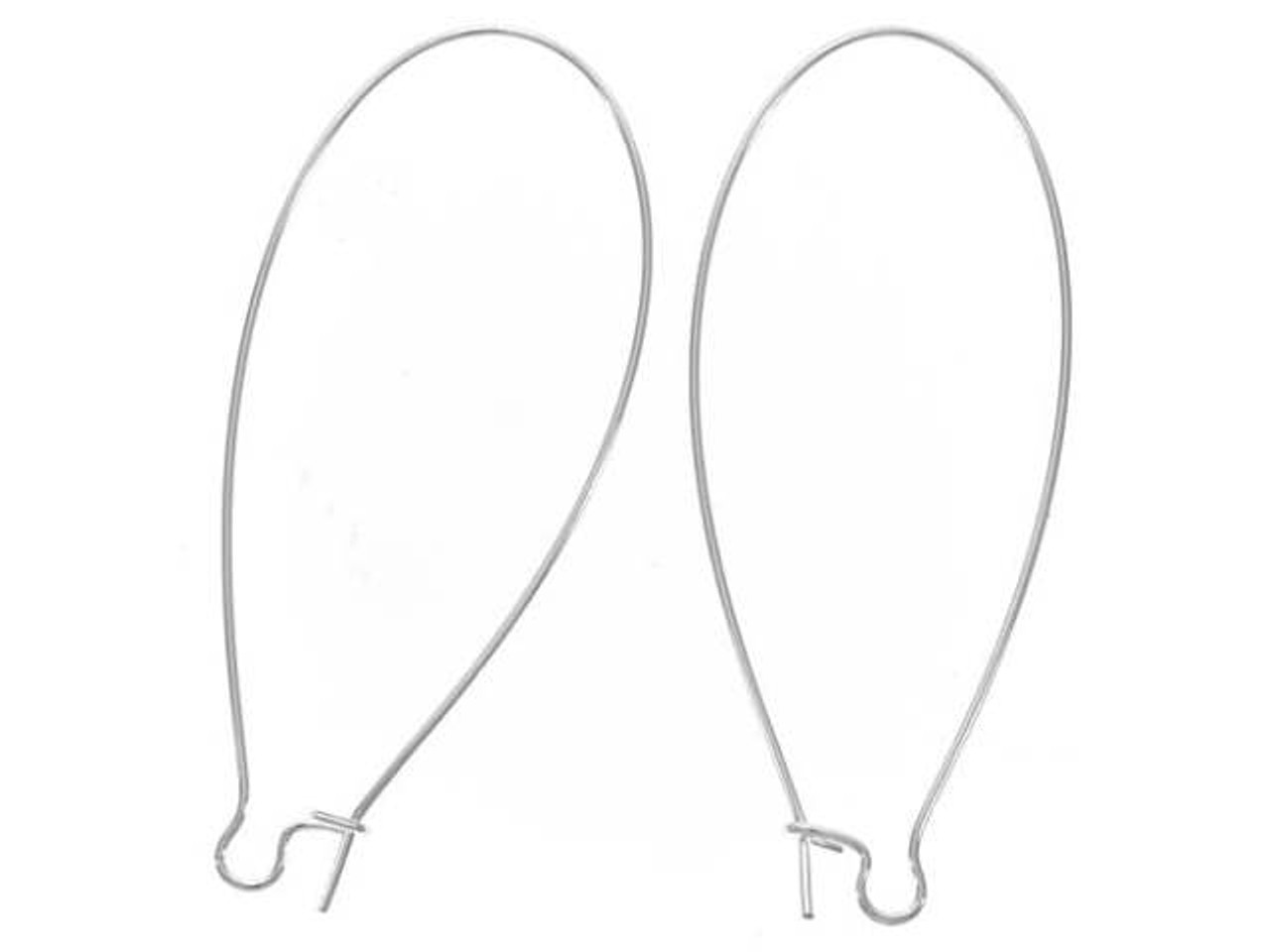 Earring Findings, V-Style Ear Wire Hooks with Loop 44.5mm Long 19 Gauge,  Sterling Silver (1 Pair) - Artbeads.com