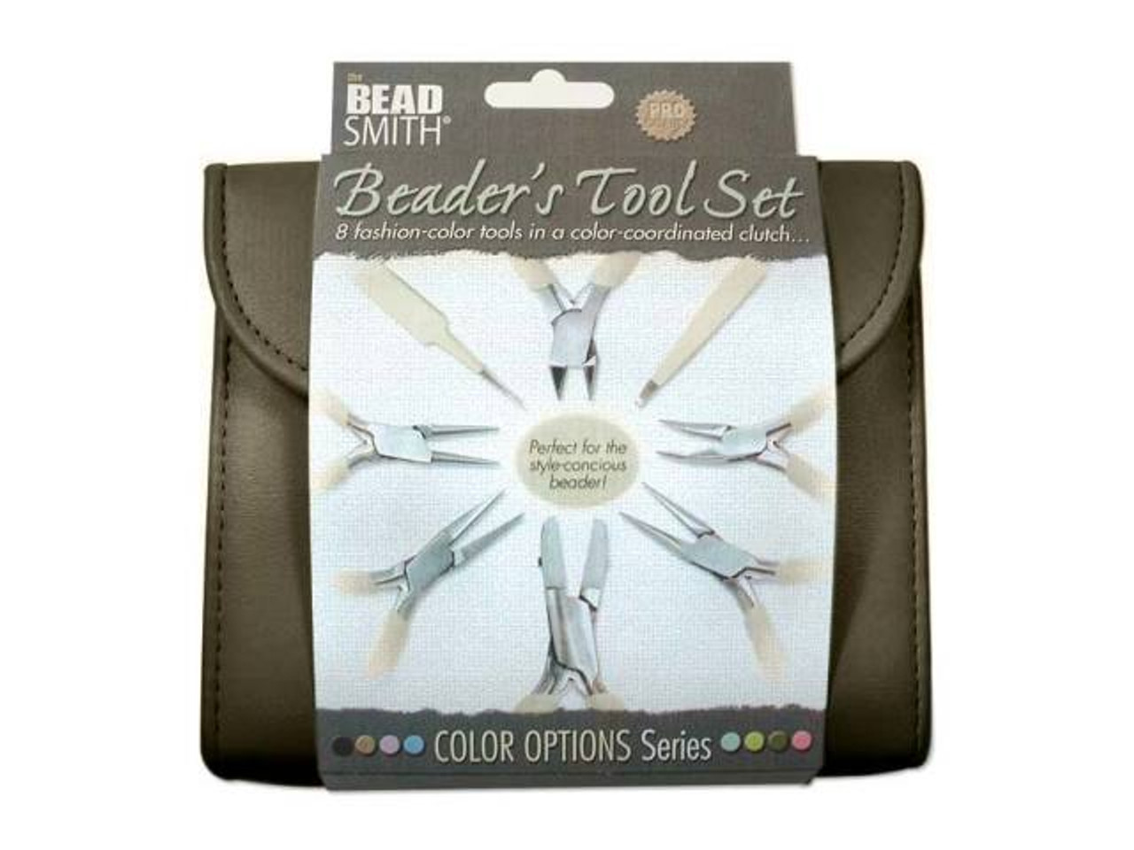 The Beadsmith 8 Piece Plier & Tweezer Set Light Blue Jeweler's