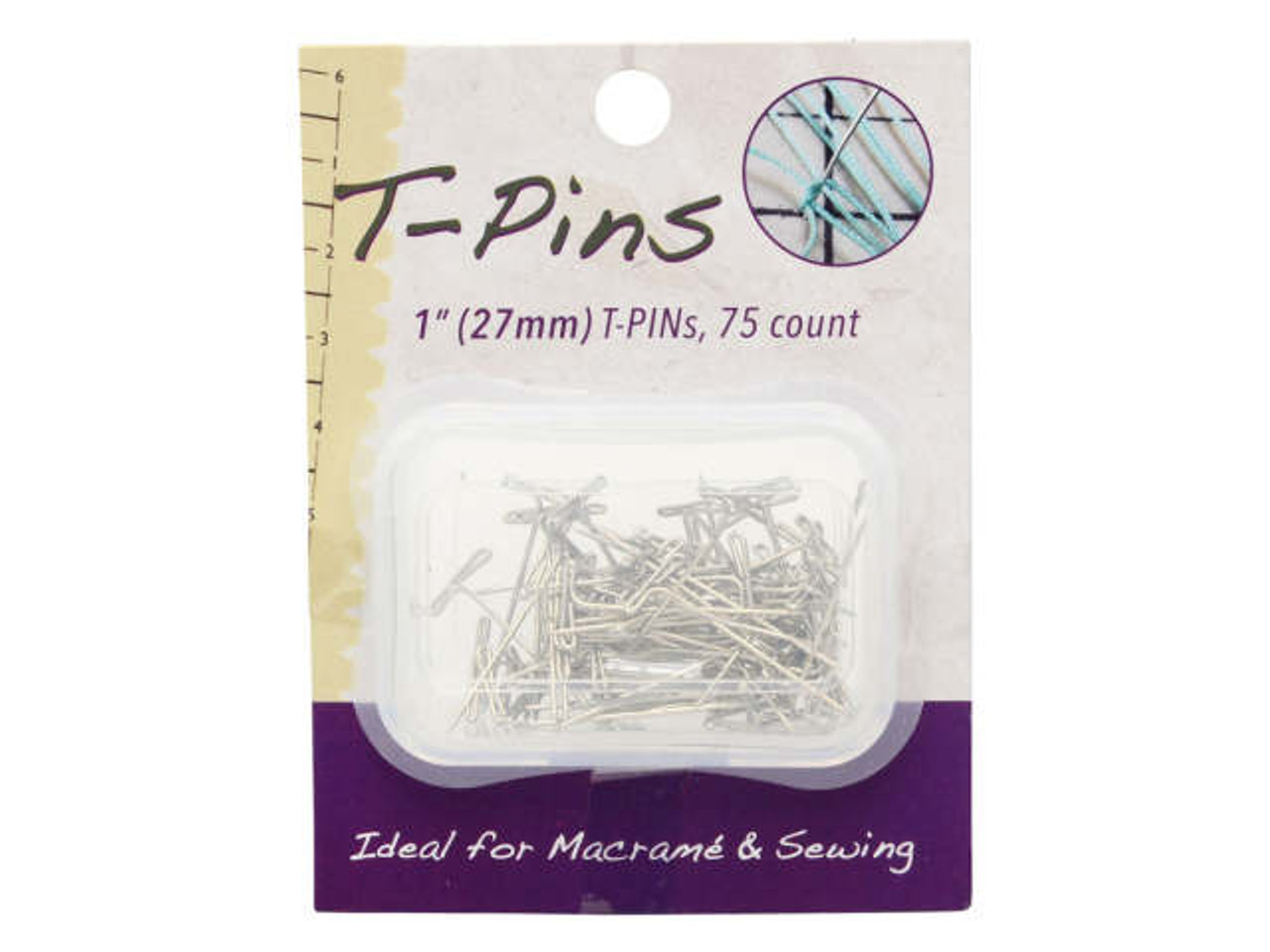 T-Pins, Metal Pins for Macrame & Sewing, 1 inch Long (27mm) (1 Pack)