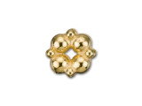 JBB 5.1mm Gold-Plated Pewter Daisy Spacer Bead