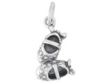 Sterling Silver Baby Girl Shoe Charm