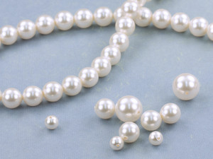 100 X 7x5mm Pearl Beads Ivory Pearls Freshwater Pearl Imitation