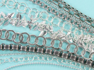 10 Pack Necklace Chains Bulk for Jewelry Making, Bulk Necklace Chains  Silver Plated Cable Chains for Jewelry Making