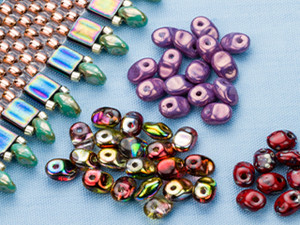 Square Flat Tile One Hole Czech Beads - Picasso Beads - Czech Glass Beads  Wholesale Supplier