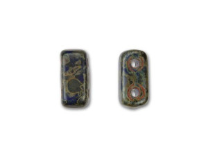 CzechMates Glass 3x6mm Indigo with Picasso Finish 2-Hole Brick Bead (50pc strand) CzechMates Glass 3x6mm Indigo with Picasso Finish 2-Hole Brick Bead (50pc strand)