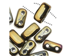 CzechMates Glass 3x6mm Iris Brown 2-Hole Brick Bead (50pc strand) CzechMates Glass 3x6mm Iris Brown 2-Hole Brick Bead (50pc strand)