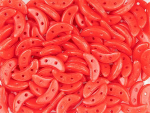 CzechMates Glass 4 x 10mm 2-Hole ColorTrends Opaque Aurora Red Crescent Bead 2.5-Inch Tube CzechMates Glass 4 x 10mm 2-Hole ColorTrends Opaque Aurora Red Crescent Bead 2.5-Inch Tube