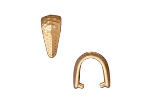 TierraCast Gold-Plated Pewter Hammertone Pinch Bail