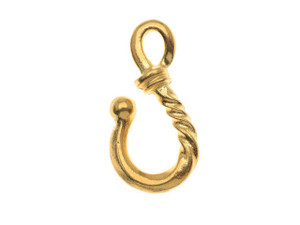 TierraCast Gold-Plated Pewter Twisted Hook Clasp TierraCast Gold-Plated Pewter Twisted Hook Clasp