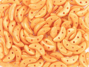 CzechMates Glass 4 x 10mm 2-Hole Pacifica Tangerine Crescent Bead 2.5-Inch Tube CzechMates Glass 4 x 10mm 2-Hole Pacifica Tangerine Crescent Bead 2.5-Inch Tube